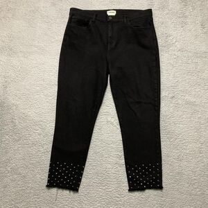 L’agence High Rise Slim Studded Black Jeans Size 31